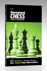 Green graphic Pocket Tabiya chess scorebook