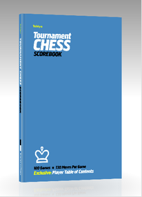 Blue Standard Tabiya chess scorebook